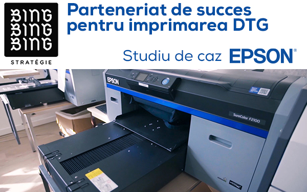 Epson SureColor SC-F2100 si BING BING BING STRATEGY, un parteneriat de succes pentru imprimarea direct-to-garment